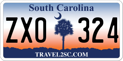 SC license plate ZXO324