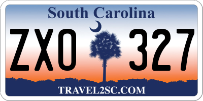 SC license plate ZXO327