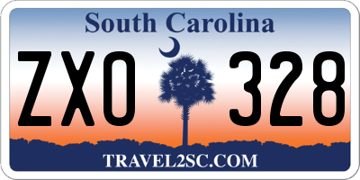 SC license plate ZXO328