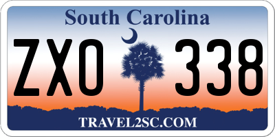 SC license plate ZXO338