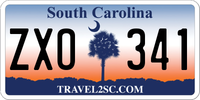 SC license plate ZXO341