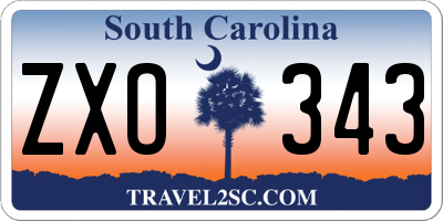 SC license plate ZXO343
