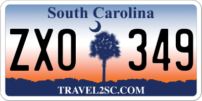 SC license plate ZXO349