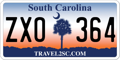 SC license plate ZXO364