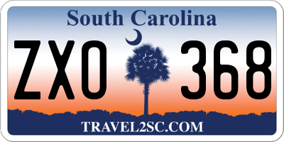 SC license plate ZXO368