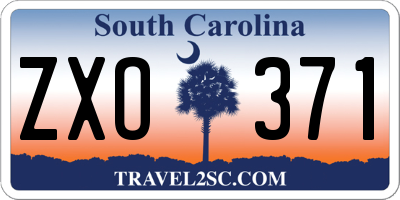 SC license plate ZXO371