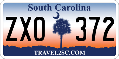 SC license plate ZXO372