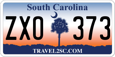 SC license plate ZXO373