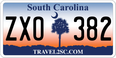 SC license plate ZXO382