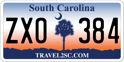 SC license plate ZXO384