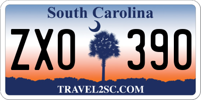 SC license plate ZXO390