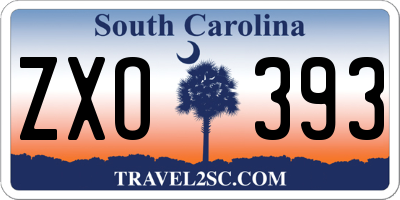 SC license plate ZXO393