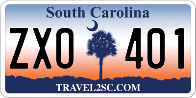 SC license plate ZXO401