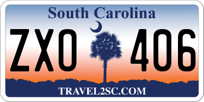 SC license plate ZXO406