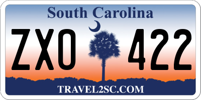 SC license plate ZXO422