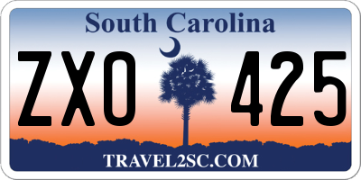 SC license plate ZXO425