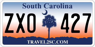 SC license plate ZXO427