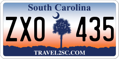 SC license plate ZXO435
