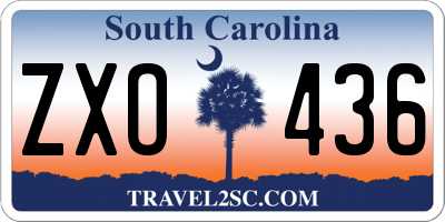 SC license plate ZXO436