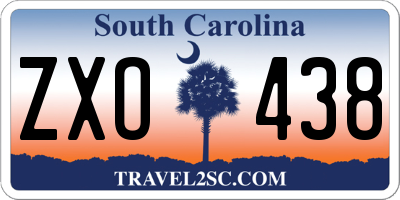 SC license plate ZXO438