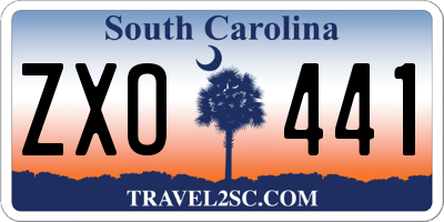 SC license plate ZXO441
