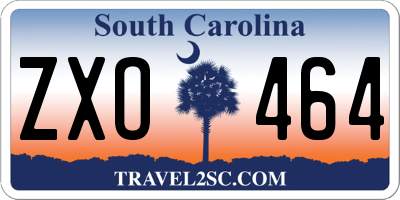 SC license plate ZXO464