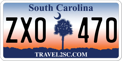 SC license plate ZXO470
