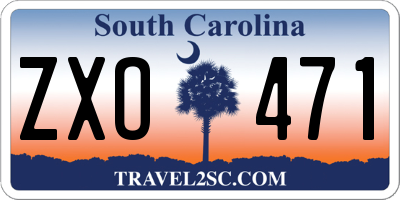 SC license plate ZXO471