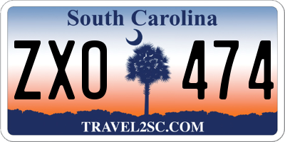 SC license plate ZXO474
