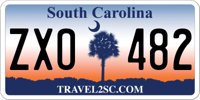 SC license plate ZXO482
