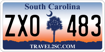SC license plate ZXO483