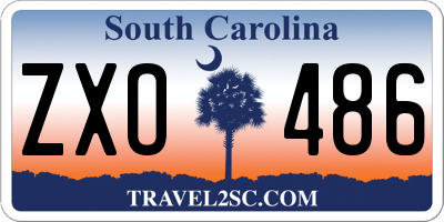 SC license plate ZXO486