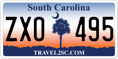SC license plate ZXO495