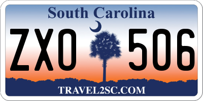 SC license plate ZXO506