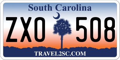 SC license plate ZXO508