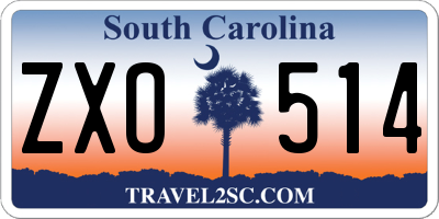 SC license plate ZXO514