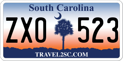 SC license plate ZXO523