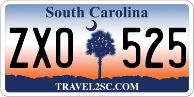 SC license plate ZXO525