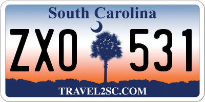 SC license plate ZXO531