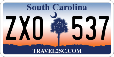SC license plate ZXO537