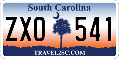 SC license plate ZXO541