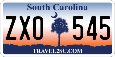 SC license plate ZXO545