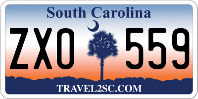 SC license plate ZXO559