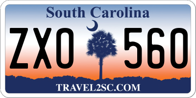 SC license plate ZXO560