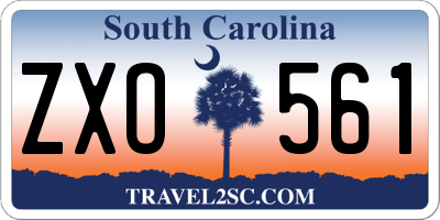 SC license plate ZXO561