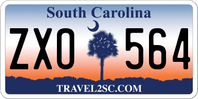 SC license plate ZXO564