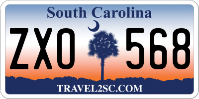 SC license plate ZXO568