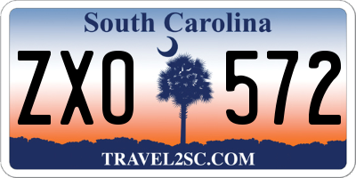 SC license plate ZXO572