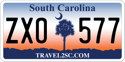 SC license plate ZXO577