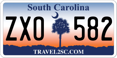 SC license plate ZXO582